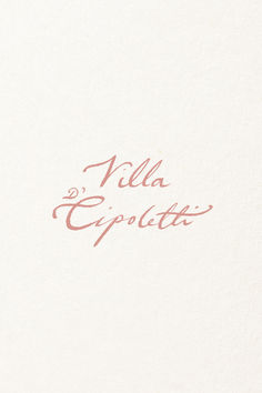 a close up of a piece of paper with the words villa eppolita on it