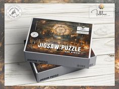 jigsaw puzzle box sitting on top of each other