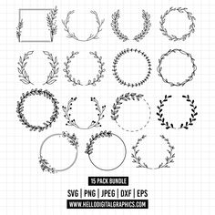 wreaths and frames svt files for use in the scrapbook or paper crafts