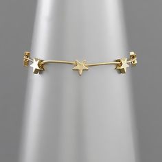 The "Star Charm Bracelet" Exudes Celestial Charm With Its Delightful Star-Shaped Charms Crafted From Metal. Featuring An Adjustment Pull Mechanism, It Offers Versatility In Sizing, Ensuring A Perfect Fit For Any Wrist. Whether Worn Solo Or Layered With Other Bracelets, This Piece Adds A Touch Of Whimsy And Elegance To Any Outfit, Making It A Versatile And Stylish Accessory For Any Occasion. Star Charms, Dream Jewelry, Star Shape, Stylish Accessories, Womens Jewelry Bracelets, Gold Jewelry, Perfect Fit, Charm Bracelet, Women Jewelry