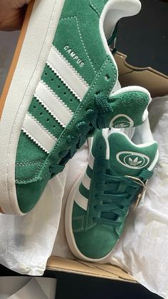 green>>> Green Campus Adidas Outfit, Green Campus 00s, Green Campus 00, Adidas Shoes Women Campus, Adidas Campus 00s Colors, Green Shoes, Parisian Style