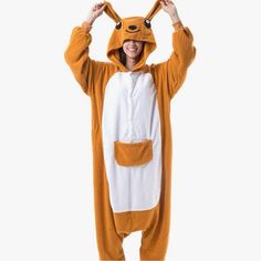 Brand New With Tags Kangaroo Adult Cosplay Costume Pajamas Onesies, Sz M Casual Halloween Costume Sleepwear, Kangaroo Costume, Adult Onesies, Black Scrubs, Handmade Skirts, Marc Jacobs Tote, Scrub Pants, Lolita Fashion, Costumes For Women