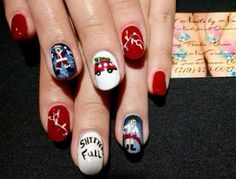 Nails by Nancy Barber Christmas Vacation Nails, National Lampoon Christmas, National Lampoon, National Lampoons Christmas, National Lampoons Christmas Vacation, National Lampoons, Vacation Nails, Short Acrylic Nails Designs, Christmas Vacation