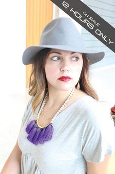 Grace Grey Felt Safari Hat >>> FLASH SALE PRICE: $18