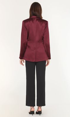 For minimal effort with maximum elegance, the Glenda Satin Side Tie Blazer is soon to become your new favorite. With subtle shoulder pads to help you feel put together and polished and a belt that can be tied or worn loosely, how you wear it is entirely up to you. Satin blazer Side tie Welt pockets Tailored Light shoulder pads Fully lined True to size Length: 27 7/8" Chest: 17 1/2" Self: 100% Polyester Lining: 100% Polyester Hand wash in cold with similar colors. Low iron Dry flat or dry clean M Tie Blazer, Satin Blazer, Low Iron, Welt Pocket, Creative Director, Welt Pockets, Modern Woman, Shoulder Pads, Put Together