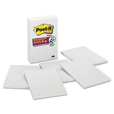 post - it super sticky notes, white