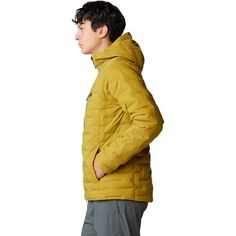 By providing exceptional warmth without the weight or restriction, the Mountain Hardwear StretchDown Hooded Jacket deserves a spot in any adventurers closet. The stretch-woven outer fabric offers impressive movement while holding up to abrasion that comes with alpine adventures like skiing and climbing. This stretch outer fabric holds 700-fill down insulation around our core to trap heat while we move, so we can brave cold weather with ease. Hiking Hooded Jacket With Detachable Hood, Nylon Hooded Jacket For Outdoor Work In Fall, Hooded Jacket With Detachable Hood For Hiking, Windproof Midweight Outerwear For Hiking, Windproof Midweight Outerwear For Outdoor Activities, Windproof Long Sleeve Puffer Jacket For Outdoor, Functional Puffer Jacket For Outdoor Activities, Functional Long Sleeve Puffer Jacket For Outdoor Activities, Outdoor Midweight Hooded Jacket With Detachable Hood