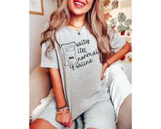 Get ready to be OBSESSED with this funny "salty like normal saline" shirt. Buy today for yourself or for someone special!  Q U I C K F A C T S  ✦ Unisex Bella+Canvas 3001 available in: white, soft pink, ash, natural, heather peach, mint, light blue, athletic heather, and charity pink ✦ Light fabric ✦ Retail fit/ runs true to size ✦ Printed and shipped from the USA with love  S I Z I N G  ✦ Runs true to size ✦ Solid colors are 100% cotton except Ash - 99% cotton and 1% polyester ✦ Heather colors Lab Tech, Yellowstone National, Yellowstone National Park, Unisex Shorts, Size Charts, Teacher Shirts, Mom Shirts, Retro Inspired, Acoustic Guitar