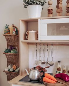 the kitchen is clean and ready to be used as a place for cooking or baking