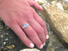 Sea Glass Mothers Ring | Custom Mothers Ring | Mothers Ring | Family Ring | Mothers Jewelry|Birthsto Mothers Jewelry, Sea Glass Wedding, Heirloom Ring, Ring For Mom, Family Ring, Beach Glass Necklace, Mothers Ring, Heirloom Rings, Sea Glass Ring