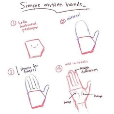 the instructions for how to wear gloves in different positions and shapes, including hands with fingertipss