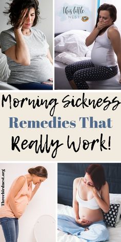 pregnant women with the words morning sickness, remedies that really work on them