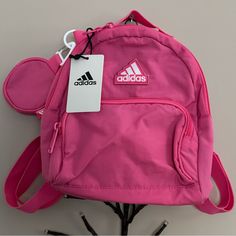 New,Nice Backpack For Girls And Women. Hot Pink Backpack, Pink Jansport Backpack, Girly Backpacks, Stylish School Bags, Adidas Bags, Luxury Bags Collection, Mini Mochila, Gold Chain With Pendant, What In My Bag