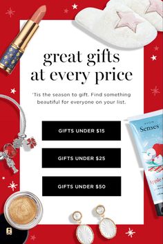 an email ad for the macy's christmas gift guide, featuring gifts under $ 25