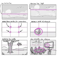 how to draw a cartoon house in the middle of an animation scene with purple lines