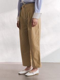 Composition : NYLON 52% COTTON 48%Color : Beige_55, Beige_66Country of Origin : China Chic Beige Chinos For Work, Brown Cotton Chinos For Spring, Spring Brown Cotton Chinos, Chic Brown Cotton Pants, Khaki Straight Chinos For Spring, Chic Beige Tapered Leg Chinos, Beige Ankle-length Chinos For Work, Beige Tapered Leg Chinos For Work, Beige Relaxed Fit Straight Chinos