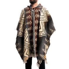 PRICES MAY VARY. Premium Mexican Wool Poncho: If you are looking for a versatile, stylish garment that provides warmth for any occasion, you cannot miss this incredible GAMBOA mexican poncho with hood. Our garments are made with natural wool whose softness, lightness and comfort make them a perfect choice for those who value luxury and well-being in their clothing. Hooded, bohemian, rustic, classic and modern style to wear everywhere and all the time! Lightweight And Softness: The lightweight pr