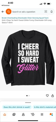 Funny Cheerleader, Long Sleeve Tshirt, Long Sleeve