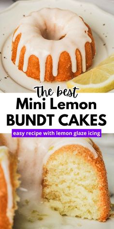 the best mini lemon bundt cakes with lemon glaze icing