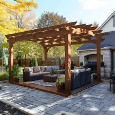 10x12 ft Wooden Pergola Arched Roof, Garden Shelter, Pergola Outdoor, Gazebo Roof, Deck Backyard, Cedar Pergola, Wooden Gazebo, Backyard Grilling, Wood Pergola