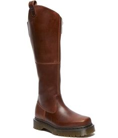 Dr. Martens Women's Amaayah Hi Orleans Leather Riding Boots | Dillard's Gardening Shoes, Tiktok Fashion, Exotic Fashion, Leather Riding Boots, Goodyear Welt, Sweet Style, Dillard's, Work Boots, Individual Style