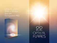 an image of the back side of a box for optical flares and white & colored light