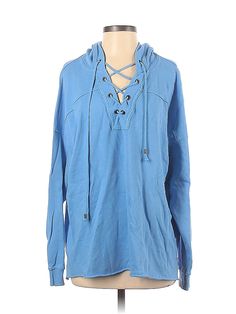 Aerie Pullover Hoodie Size: X-Small Tops - used. 100% Cotton | Aerie Pullover Hoodie: Blue Tops - Size X-Small Blue Drawstring Hoodie Sweatshirt, Spring Blue Hoodie With Drawstring, Aerie Pullover, Secondhand Clothes, Small Tops, Second Hand Clothes, Do Good, Clean Out, Thrift Store