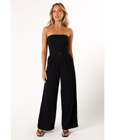 in stock Cat Jumpsuit, Belt Wide, Style Jumpsuit, Style Pant, Short Loungewear, Exclusive Clothing, Strapless Jumpsuit, Straight Neckline, Strapless Tops