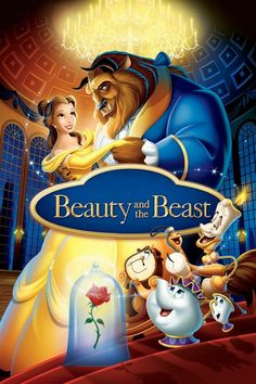 the poster for disney's live - action film, which features beauty and the beast