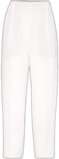 Trousers White, Cropped Trousers, Brunello Cucinelli, Trousers, High Waisted, White