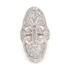 an art deco style diamond ring