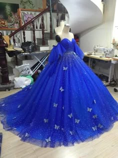 Lace Up Back Dress, Baju Kahwin, Blue Ball Gowns, Quinceanera Dresses Blue, 파티 드레스, Blue Ball, Princess Ball Gowns, Blue Wedding Dresses