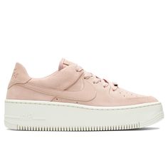 Since 1982 the Nike Air Force 1 has brought soft, springy cushioning and a massive midsole to this classic low top from Nike Brand. The Nike Air technology elevates this shoe's status as an icon. Pictured is the Nike Women's Air Force 1 Sage Low in Particle Beige/Phantom. Suede upper Nike Air cushioning Non-marking rubber outsole Exaggerated sole Style no: AR5339-201 2018/10/05 07:00:00 Whats-New Air Force 1 Sage Low, Nike Air Force 1 Sage Low, Cultura Hip Hop, Air Force One, Sneaker Stores, Nike Brand, Nike Air Force Ones, Pink Nikes, Air Force Ones