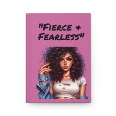 📗🖊️☕ Ready to conquer the world, one page at a time? Our 'fierce+fearless' Hardcover Journal is your perfect sidekick! Not only will it keep your thoughts and dreams in one place, it'll also inspire you to chase your dreams fearlessly. From your morning coffee rituals to late-night brainstorms, this journal will become your go-to! Start your fierce and fearless adventure today! ✨🌍 Girl With Curly Hair, Motivation Quote, Curly Girl Hairstyles, Chase Your Dreams, World One, Sleek Look, Note Taking