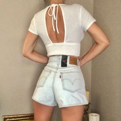 High Waist Denim Shorts, Super Cute And Soft High Waist Denim Shorts, High Waist Denim, Levi Shorts, High Waisted Shorts Denim, High Waisted Denim, High Waist Jeans, Jean Shorts, Levi's, Denim Jeans