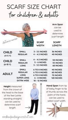 the chart shows how to measure your size and height for children, adults, and older people