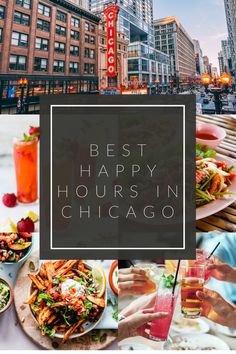 the best happy hours in chicago, including dinner and drinks for two or four people