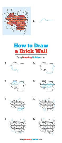 how to draw a brick wall with easy drawing guides for kids and beginners - step by step instructions