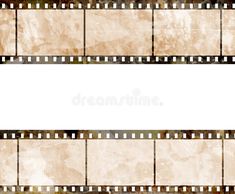 an old film strip with white background royalty illustration