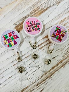 Looking for a cute little add on gift for teacher appreciation week? How about one of our adorable badge reels? They are so fun and bright in person. Most orders are made to order, so please allow two weeks for shipping of your order. Western Shop, Teacher Badge, Summer Watermelon, Teacher Appreciation Week, Gift For Teacher, Tiny Humans, Round Decor, Animal Birthday, Porch Signs