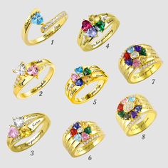 Whether a promise between family and friends or a romantic relationship, we have a great assortment of high-quality promise rings that are great for showing a special bond and devotion. The surface is exquisitely polished for a sparkling look. Engrave them with names or any special words and decide the number of birthstones, from two to five. It arrives in a deluxe gift box for safekeeping or gift-giving. Rings With Birthstones, Engraved Necklace Mothers, Jewelry For Couples, Engraved Promise Rings, Birthstone Necklace Mothers, Mother Necklace Personalized, Lucky Charm Necklace, Wedding Gifts For Groomsmen, Promise Rings For Couples