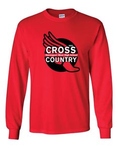 6.0 oz., pre-shrunk 100% cotton Double-needle stitched neckline, bottom hem and sleeves Quarter-turned Taped neck and shoulders West High School, Red Long Sleeve, Cross Country, Long Sleeve T Shirt, Shirts Tops, Long Sleeve Tshirt, Turn Ons, Sweatshirts, Long Sleeve