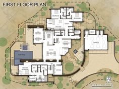 the floor plan for an apartment building with multiple floors and lots of space to move around