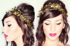 DIY this star garland crown for New Year's Eve. New Year’s Eve Headband, New Years Crown, New Years Headband, New Years Eve Hair, Diy Nye, Sparkly Party, Keiko Lynn, Head Band, Diy Headband