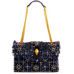 Kurt Geiger Embellished Navy & Black Tweed Unique Handbag With Gold Accent. Brand New With Tag Attached Purchased From Nordstrom Can Be Worn, Over Shoulder Or Crossbody Or As A Clutch Or Just A Regular Handbag Beautiful Interesting 3d Floral Pieces Kensington Tweed Conversation Piece Designer Piece Luxury Tweed Shoulder Bag, Designer Black Tweed Bag, Luxury Tweed Evening Bag, Designer Tweed Bags For Formal Occasions, Formal Tweed Shoulder Bag, Chic Tweed Evening Bag, Chic Black Tweed Bag, Black Tweed Evening Bag, Tweed Handbag