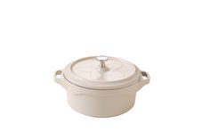 a white casserole with a lid on a white background