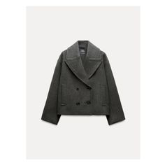 Coat with lapel collar and long sleeves. Front welt pockets. Front double breasted button closure. Short Double Breasted Coat Outfit, Zara Coats Women, Fashion Jackets For Women, Double Breasted Coat Women, Zara Winter, Coat For Winter, Girls Things, Zara Coat, Zara Jacket