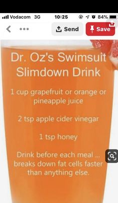 Honey Drink, Slim Down Drink, Baking Soda Beauty Uses, Healthy Drinks Smoothies, Healthy Juice Recipes, Diet Drinks, Healthy Drinks Recipes, Think Food, Fat Burner Drinks