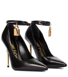 Tom Ford Shoes, Black Toms, Office Shoes, Super High Heels, Pu Heels, Ankle Strap Pumps, Ankle Straps, High Heel Pumps, Black Pumps