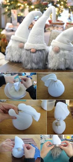 there are several pictures of how to make gnome hats